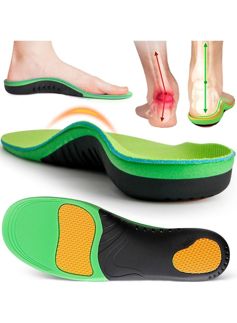 saykfoe Arch Support Insoles, Plantar Fasciitis Insoles For Men Women, Heavy Duty Flat Foot Pain Relief Orthotic Running Athletic Work Boot Insoles For Standing All Day, L (EU 44-46 295cm) - Image 1